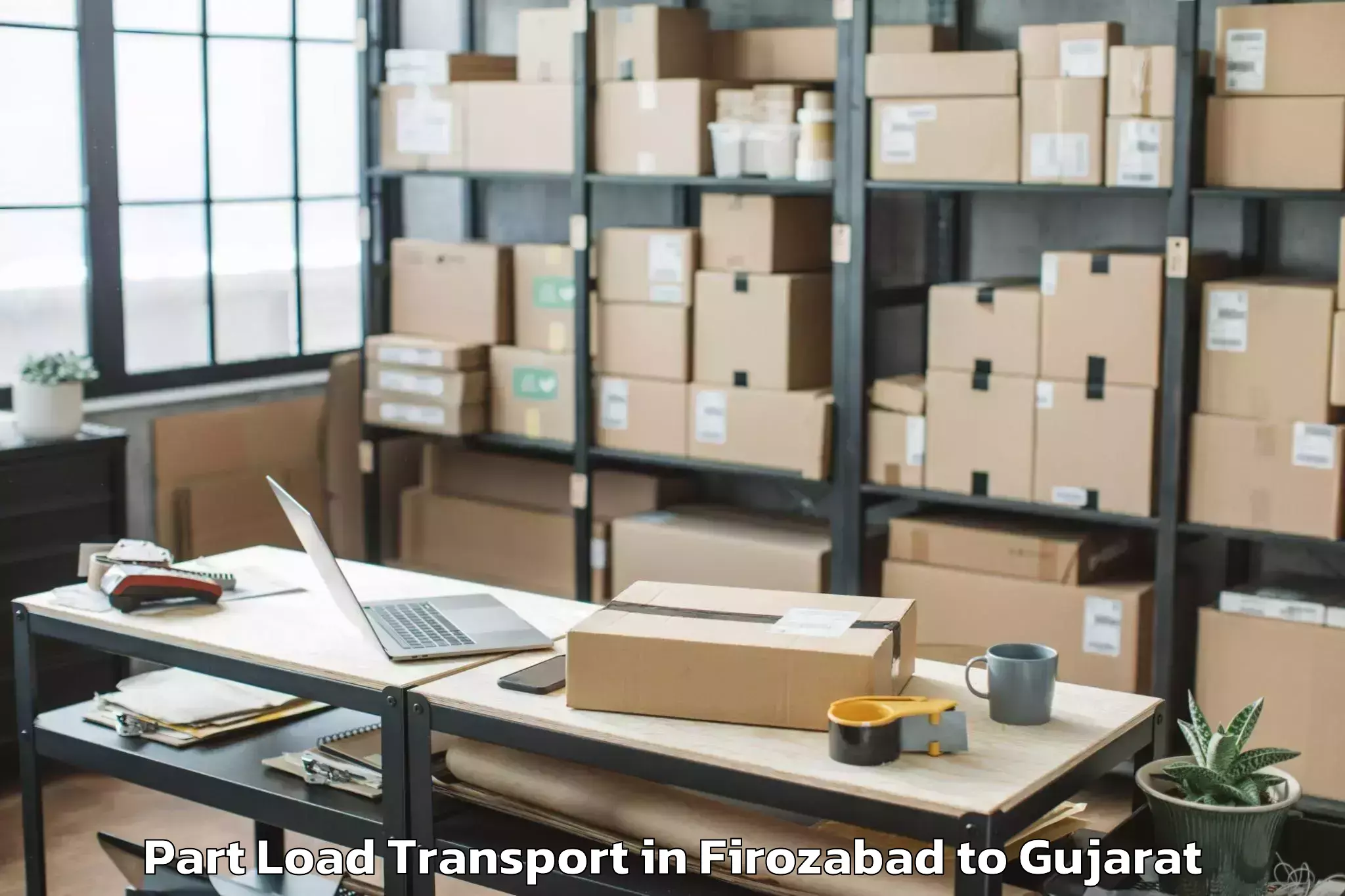 Reliable Firozabad to Viramgam Part Load Transport